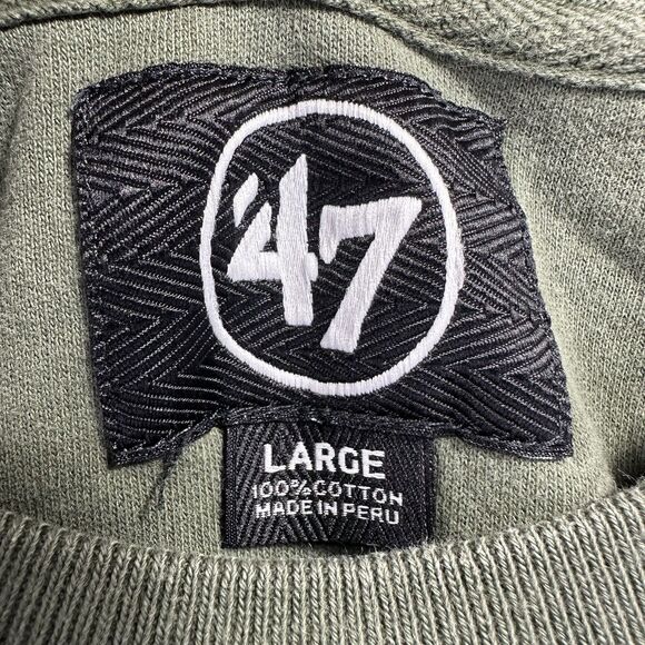 47 Brand Miami Hurricanes Crewneck Men’s Large Sweatshirt Front Kangaroo Pocket - Picture 5 of 10